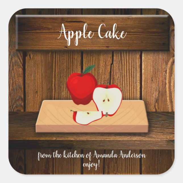 Apple Cake 3" Sq Product Label (Front)