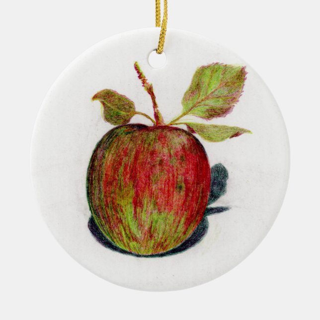 Apple Ceramic Tree Decoration (Front)