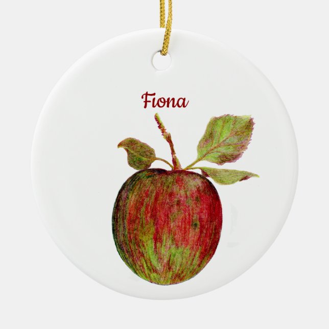 Apple Ceramic Tree Decoration (Front)