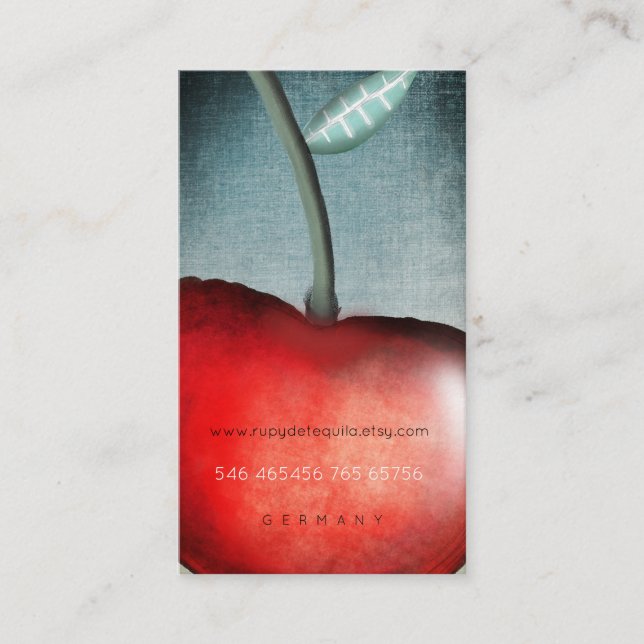 Apple Cherry Business Card (Front)