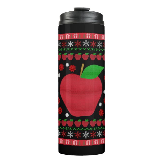 Apple Christmas Thermal Tumbler (Front)