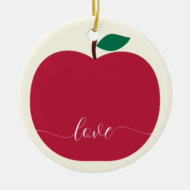 Apple Christmas Tree Ornament (Front)