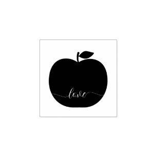 Apple Christmas Tree Ornament Rubber Stamp