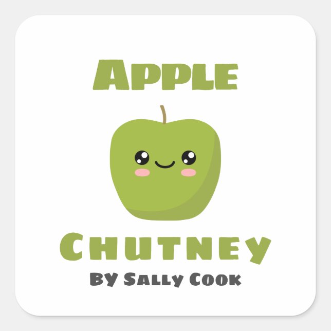 Apple chutney square sticker (Front)