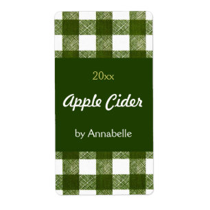 Apple cider canning label