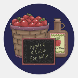 Apple Cider Classic Round Sticker