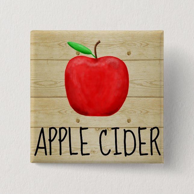 Apple Cider Red Apple 15 Cm Square Badge (Front)