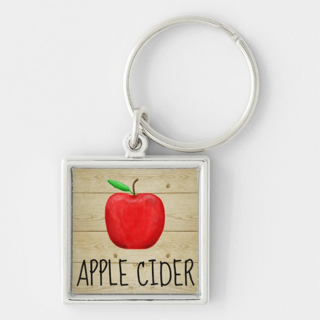 Apple Cider Red Apple Key Ring (Front)