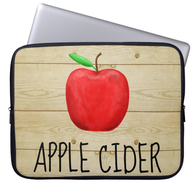 Apple Cider Red Apple Laptop Sleeve (Front)