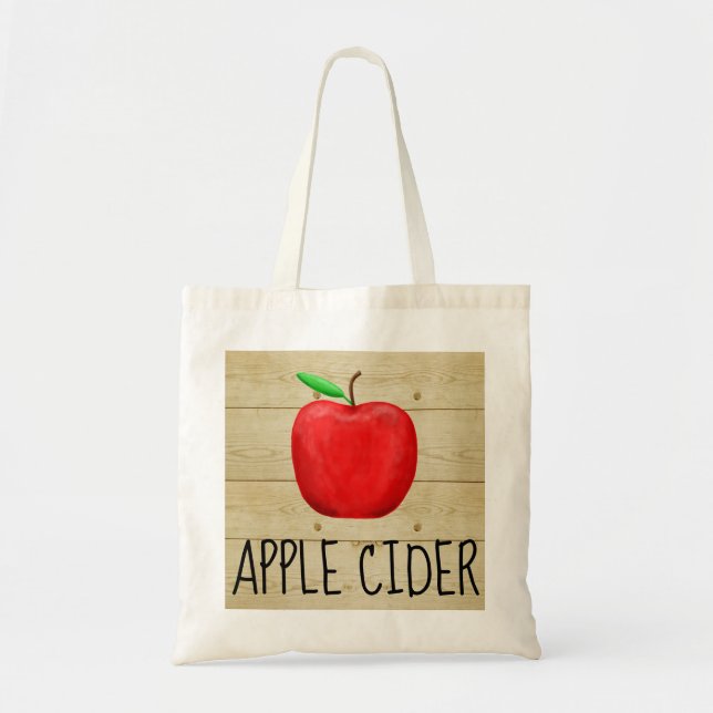Apple Cider Red Apple Tote Bag (Front)