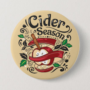 Apple Cider Season, graphic illustration 7.5 Cm Round Badge