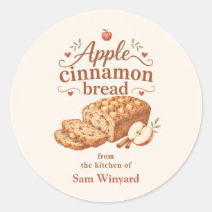 Apple Cinnamon Bread Fall Baking Label