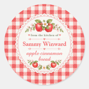 Apple Cinnamon Bread Homemade Gift Label