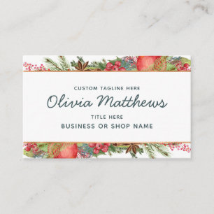Apple Cinnamon Fall or Winter Holiday Social Media Business Card