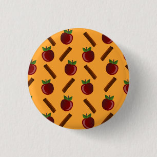 Apple Cinnamon Pattern 3 Cm Round Badge