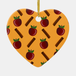 Apple Cinnamon Pattern Ceramic Tree Decoration