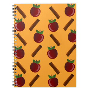 Apple Cinnamon Pattern Notebook