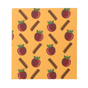 Apple Cinnamon Pattern Notepad