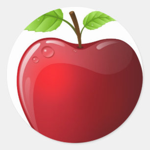 apple classic round sticker