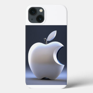 Apple company logo on a black background iPhone 13 case