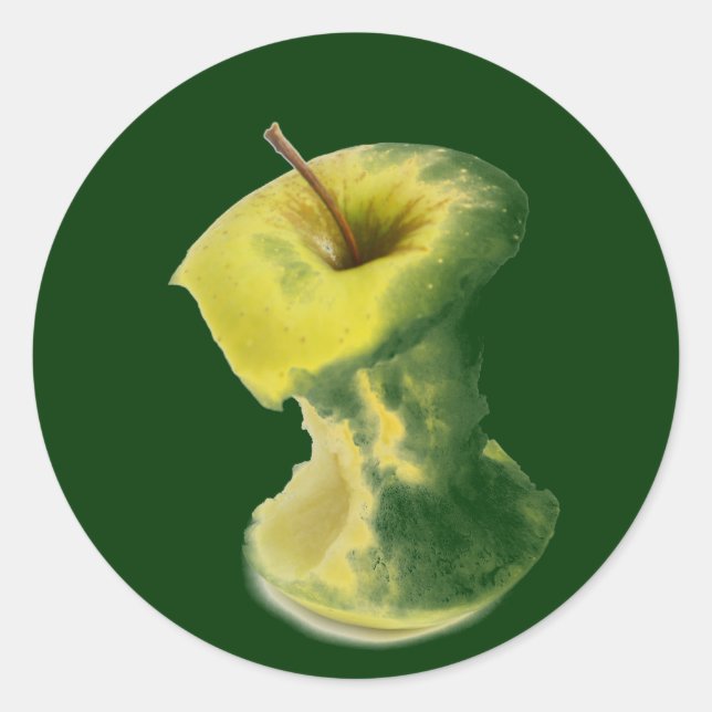 Apple core classic round sticker (Front)