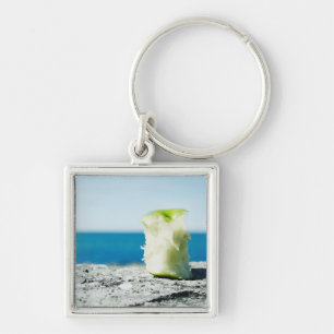 Apple core in the dirt key ring