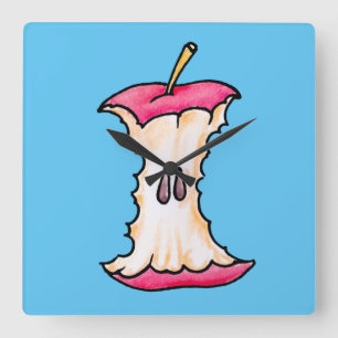 Apple core square wall clock