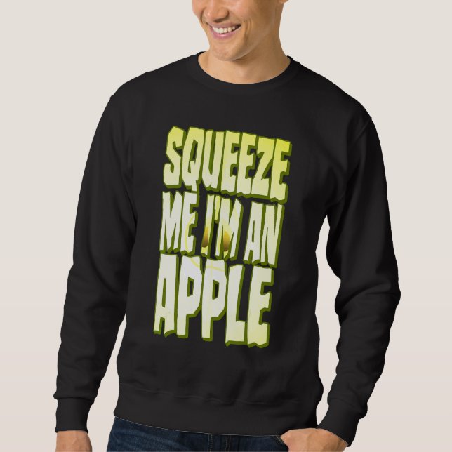 Apple Costume  Halloween Fresh Fruit Slice Squeeze Sweatshirt (Front)