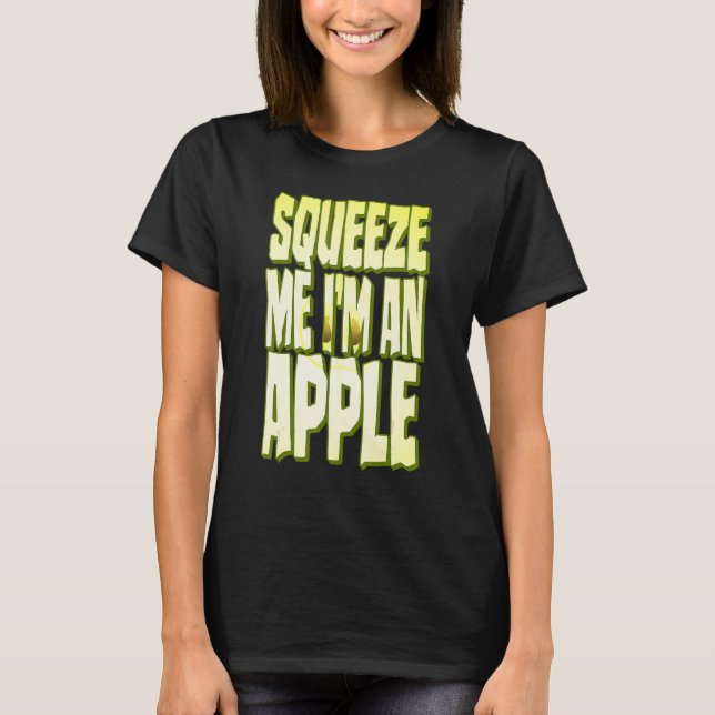 Apple Costume  Halloween Fresh Fruit Slice Squeeze T-Shirt (Front)