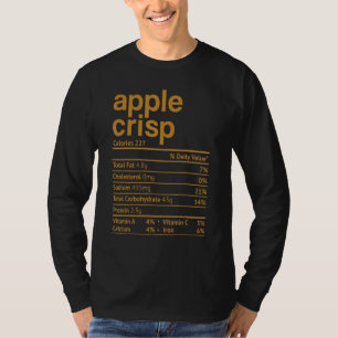Apple Crisp Nutrition Fact Thanksgiving Christmas T-Shirt