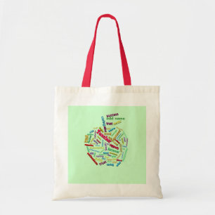 Apple Customise Add Teachers name on Apple Leaf Tote Bag