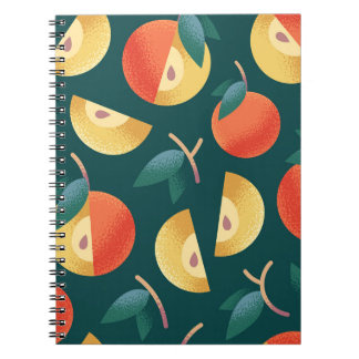 Apple Delight: Dark Green Seamless. Notebook