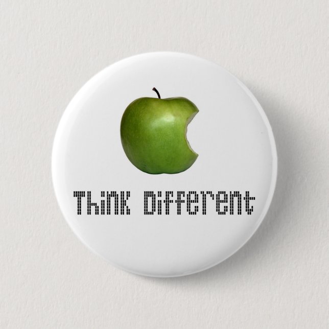 Apple Denk (mal) Anders 6 Cm Round Badge (Front)