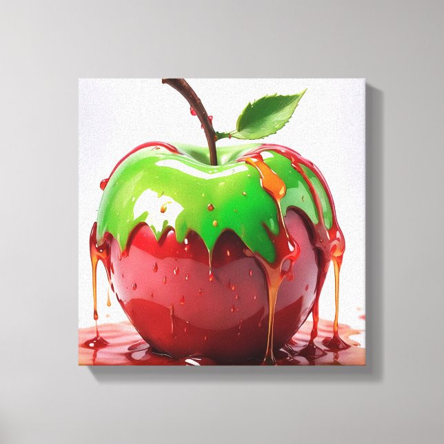 Apple Digital Art Canvas Print (Front)