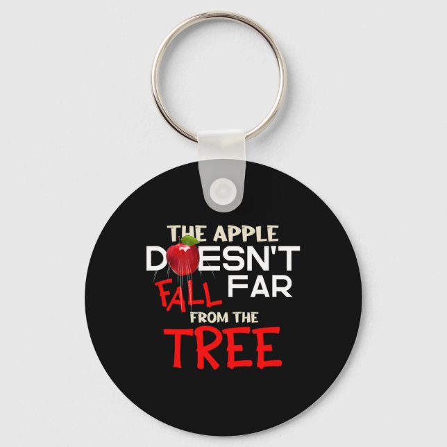 Apple Doesn't Fall Far From The Tree Apple Picking Key Ring (Front)