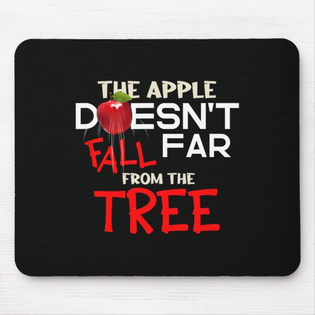 Apple Doesn't Fall Far From The Tree Apple Picking Mouse Pad (Front)
