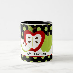 Apple Dots Personalised Teacher Mug