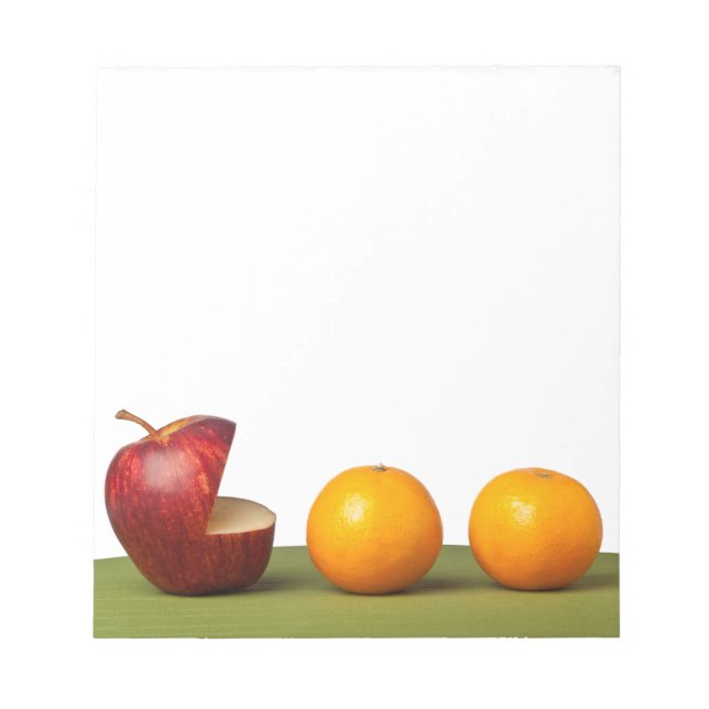Apple eat orange notepad (Front)