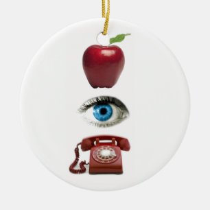 APPLE EYE PHONE tree ornament