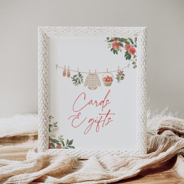 Apple Fall Baby Shower Cards and Gifts Sign (Creator Uploaded)