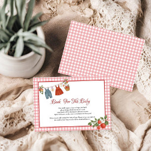 Apple Fall Baby shower game book for baby request Enclosure Card