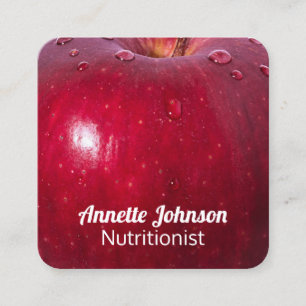 Apple faux look square business card