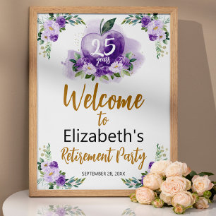 Apple Floral Teacher Retirement Party Welcome Sign