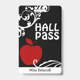 Apple Flourish Classroom Teacher Hall Pass ID Badge
