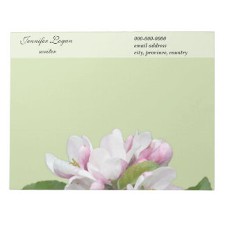 Apple flowers business note pad.