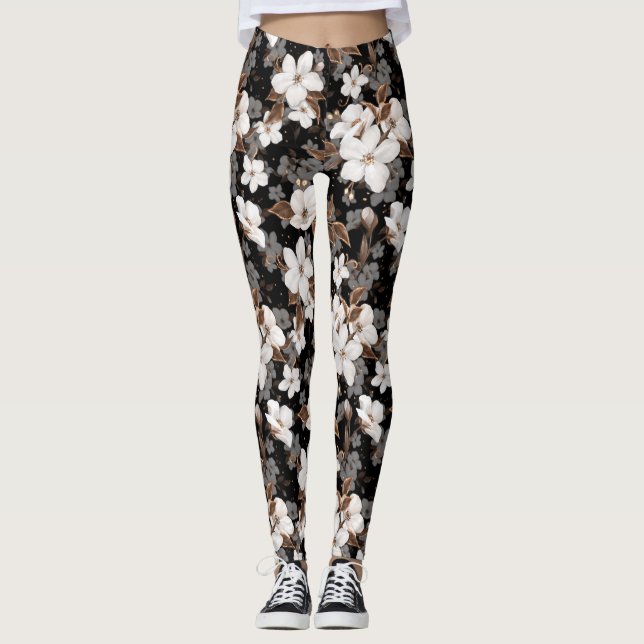 Apple flowers leggings (Front)