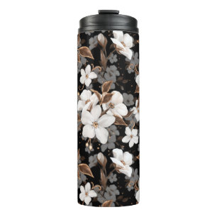 Apple flowers thermal tumbler