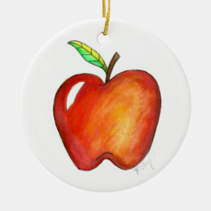 Apple for My Teacher School Education Class Gift Ceramic Tree Decoration