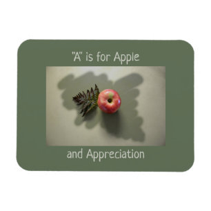 Apple for Teacher Appreciation Customisable Green Magnet