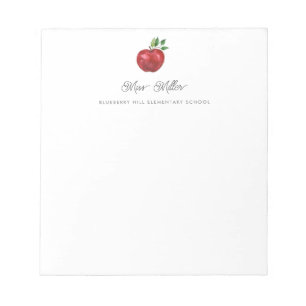 Apple for Teacher Personalized Notepad